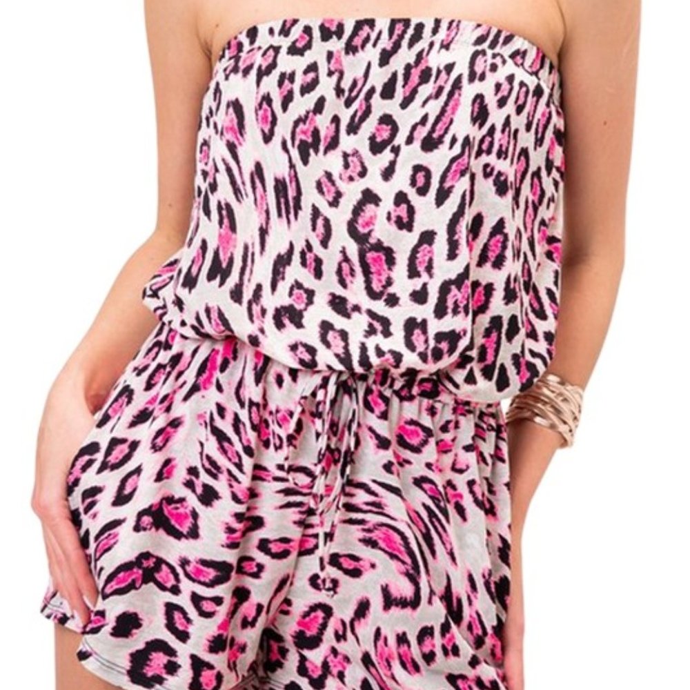 Pink Leopard Romper